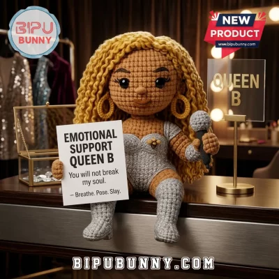 Emotional Support Queen B Crochet Doll