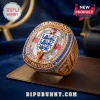 England National Football Team 154th anniversary gold championship ring with blue stones and a central team crest.!