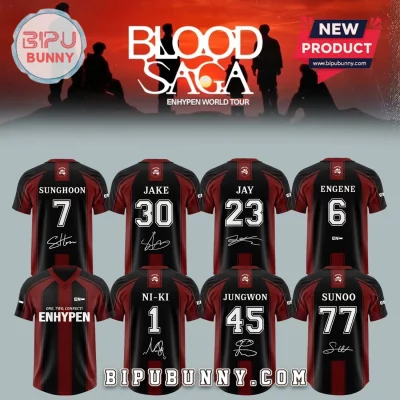 ENHYPEN Blood Saga 2026 World Tour Football Jersey ENHYPEN Blood Saga 2026 World Tour Football Jersey