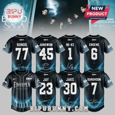 ENHYPEN Blood Saga 2026 World Tour Midnight Baseball Jersey
