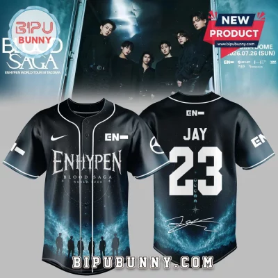 ENHYPEN Blood Saga 2026 World Tour Midnight Baseball Jersey