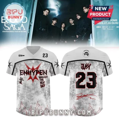 ENHYPEN Blood Saga World Tour 2026 Grunge Football Jersey