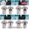 Enhypen Blood Saga custom v-neck sports jerseys with member names, jersey numbers, and fire flame graphics on white fabric.!