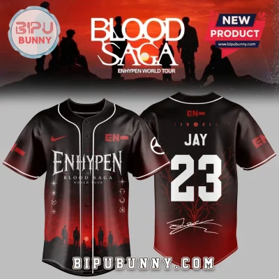 ENHYPEN Blood Saga World Tour Crimson Baseball Jersey