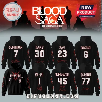 ENHYPEN Blood Saga World Tour Members Edition Black Hoodie