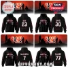 Black hoodies featuring Enhypen Blood Saga graphics with member names, jersey numbers, and signatures in red and white.!