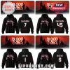 Black hoodies featuring Enhypen Blood Saga tour graphics, band member names, jersey numbers, and printed autographs.!