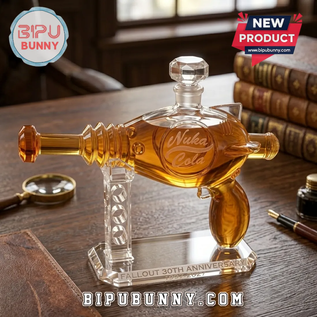 Fallout Nuka-Cola Thirst Zapper 30th Anniversary Glass Whiskey Decanter Fallout Nuka-Cola Thirst Zapper 30th Anniversary Glass Whiskey Decanter