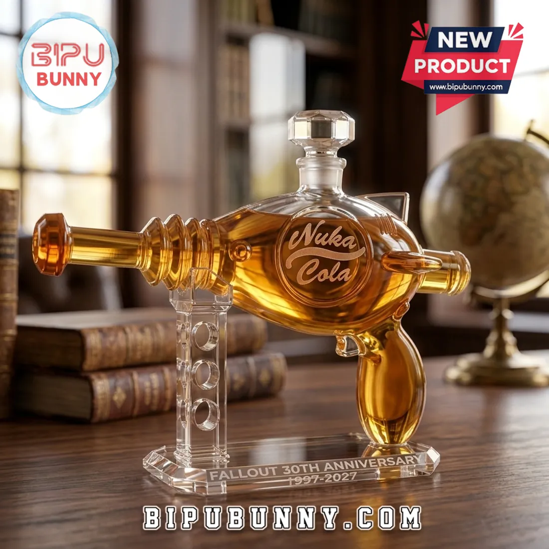 Fallout Nuka-Cola Thirst Zapper 30th Anniversary Glass Whiskey Decanter Fallout Nuka-Cola Thirst Zapper 30th Anniversary Glass Whiskey Decanter