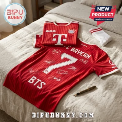 FC Bayern Munich x BTS Red Soccer Jersey