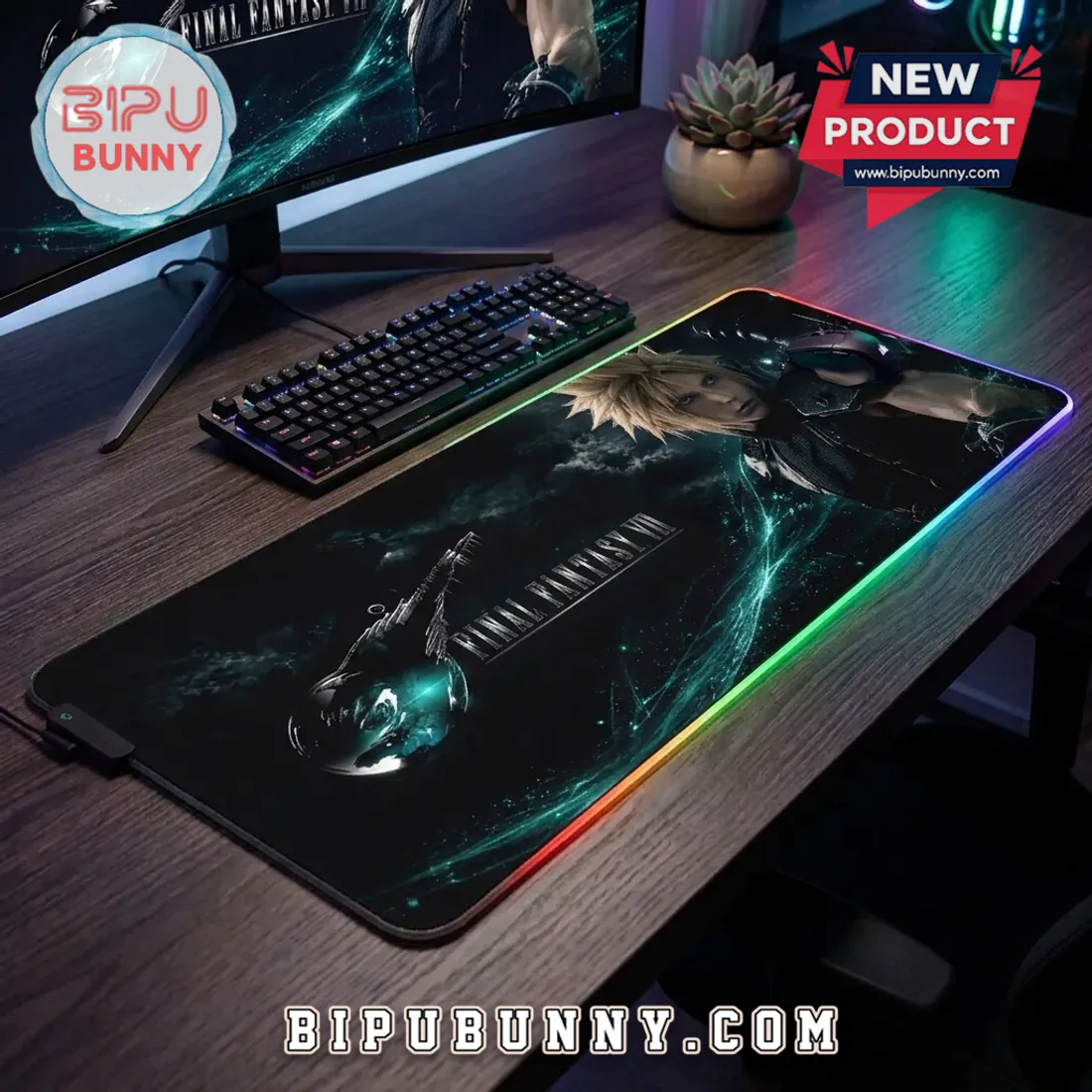 Final Fantasy VII Revelation LED Large Gaming Desk Mat Final Fantasy VII Revelation LED Large Gaming Desk Mat