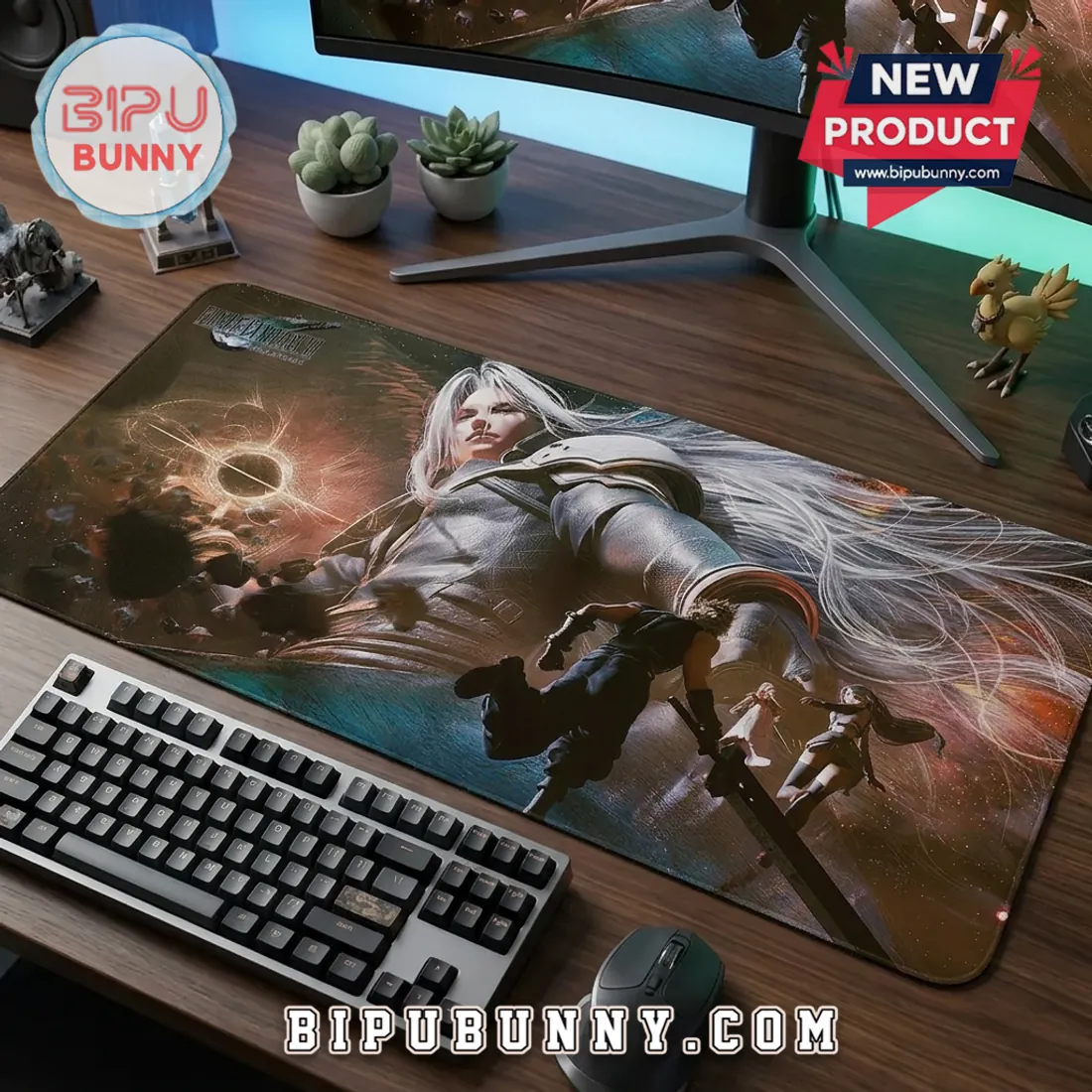 Final Fantasy VII Sephiroth Extra Large Gaming Desk Mat Final Fantasy VII Sephiroth Extra Large Gaming Desk Mat