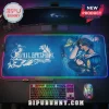 Final Fantasy X 25th Anniversary desk mat with RGB LED edge lighting, featuring Tidus and Yuna on a blue background.!