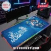 Final Fantasy X 25th anniversary LED gaming mouse pad with blue fabric surface, featuring Yuna and Tidus artwork.!
