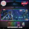 Final Fantasy X gaming mouse pad with LED RGB light edge, featuring Tidus and Yuna scene on a desk setup.!