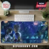 Final Fantasy X gaming desk mat featuring Tidus and Yuna in a water landscape with blue lighting and glowing particles.!