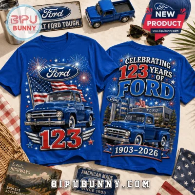 Ford 123 Years Anniversary Blue T-Shirt