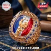 France national football team championship ring with gold gallic rooster, red white blue stone, and 122nd anniversary text.!
