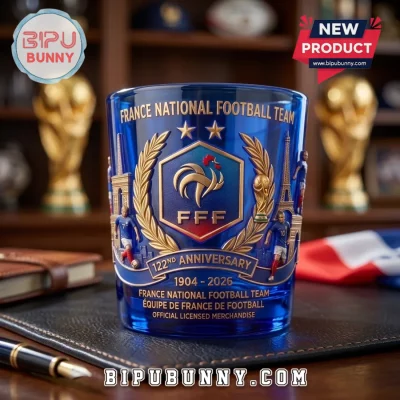 France National Football Team 122nd Anniversary Whiskey Glass