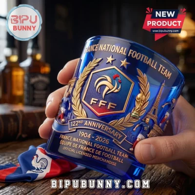 France National Football Team 122nd Anniversary Whiskey Glass