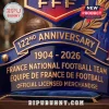 France national football team 122nd anniversary plaque featuring metallic blue and gold text on a velvet base.!