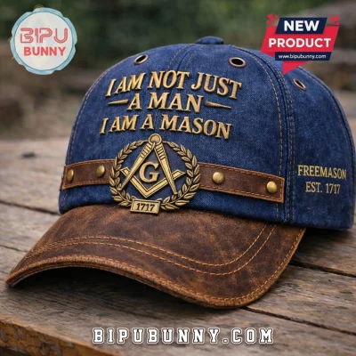 Freemason 1717 Premium Denim Leather Baseball Cap