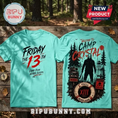 Friday The 13th Camp Crystal Lake Teal T-Shirt