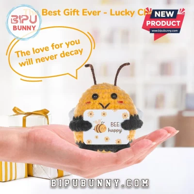 Funny Positive Crochet Honeybee Emotional Support Doll Funny Positive Crochet Honeybee Emotional Support Doll