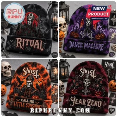 Ghost Band Halloween Beanie Hat 2026 Ghost Band Halloween Beanie Hat 2026