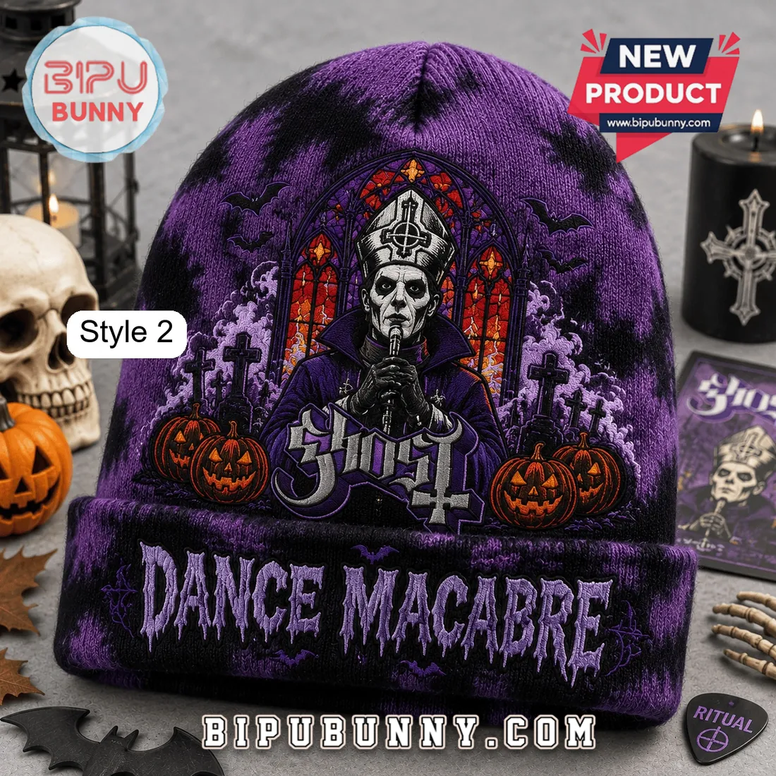 Ghost Band Halloween Beanie Hat 2026 Ghost Band Halloween Beanie Hat 2026