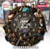 Grand Theft Auto wall clock featuring game protagonists arranged around a map dial with police car graphic at the bottom.!