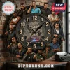 Grand Theft Auto themed wall clock featuring multiple video game characters, a city map background, and a police cruiser.!