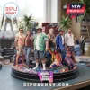 Grand Theft Auto VI character resin diorama on a graffiti base with a miniature blue car and seven detailed figures.!