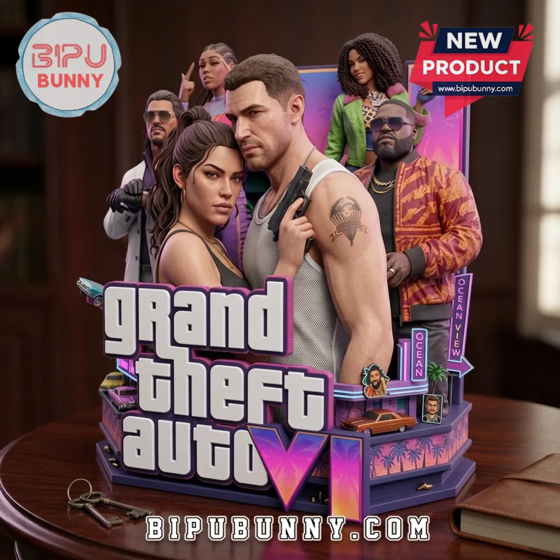 Grand Theft Auto VI Custom Acrylic Plaque Grand Theft Auto VI Custom Acrylic Plaque