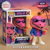 Leonida Gator vinyl figure wearing purple sunglasses, blue tropical shirt, and beige pants, holding a cocktail with umbrella.!