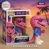 Leonida Gator vinyl figure wearing sunglasses, a floral blue shirt, and khaki pants holding a tropical cocktail drink.!