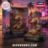 Grand Theft Auto VI statue featuring a blonde female character in a bikini covered in mud on a branded display base.!
