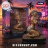 Grand Theft Auto VI female character resin figurine covered in mud, wearing a bikini and cap, in a themed display box.!