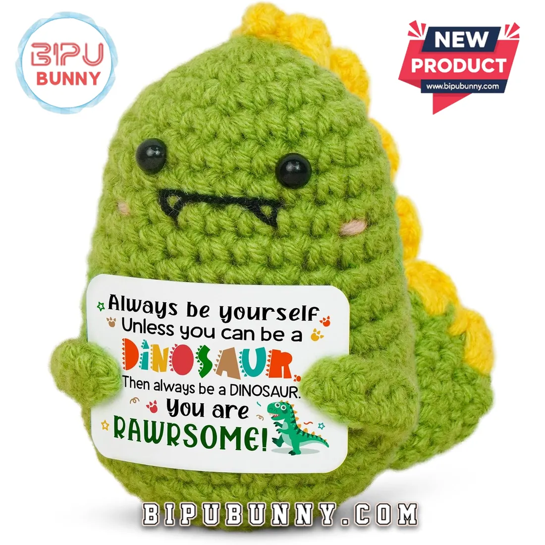 Green Dinosaur Emotional Support Crochet Doll Green Dinosaur Emotional Support Crochet Doll