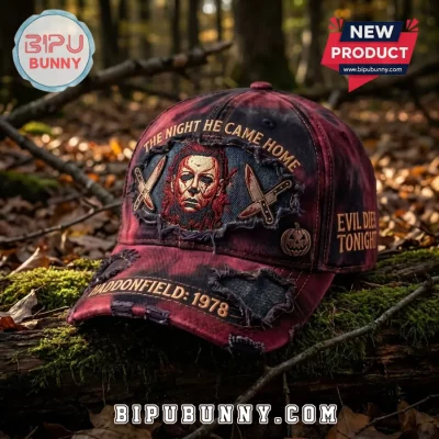 Halloween Michael Myers Haddonfield Distressed Baseball Cap