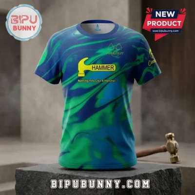 Hammer Fallout Blue Green Tie Dye Bowling Jersey