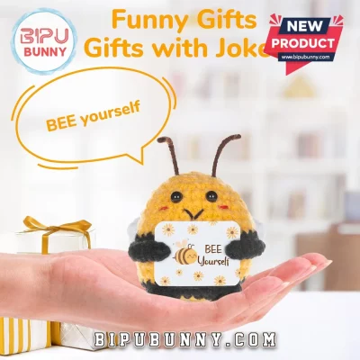Handmade Crochet Bee Emotional Support Plush Doll