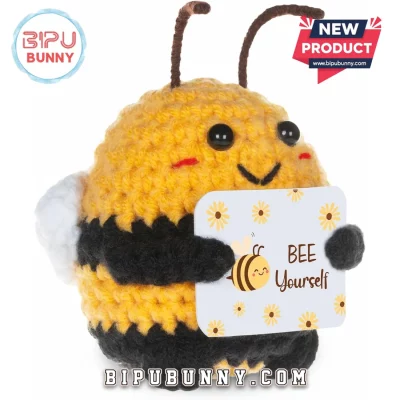Handmade Crochet Bee Emotional Support Plush Doll