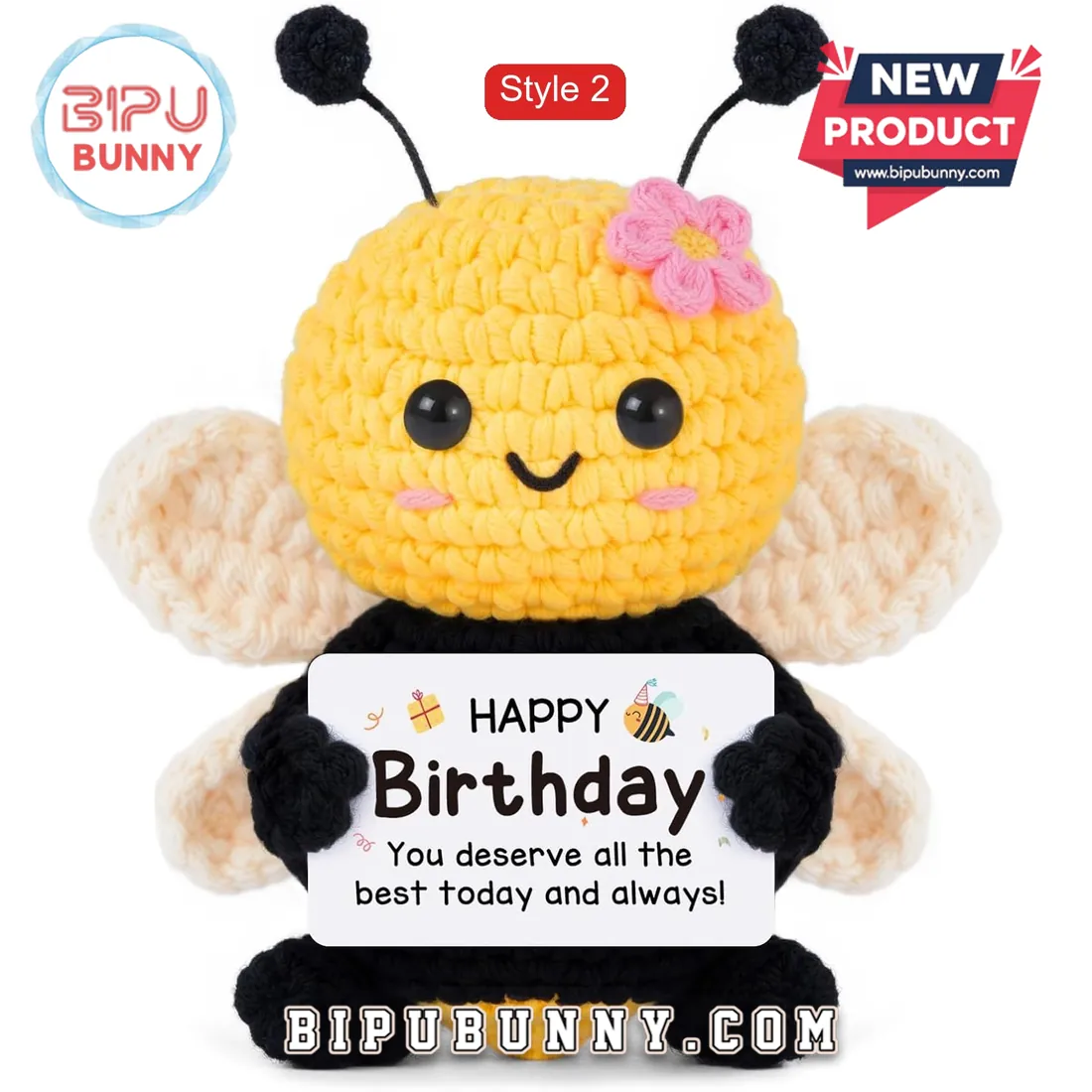 Handmade Crochet Bee Mama Affirmation Doll Handmade Crochet Bee Mama Affirmation Doll