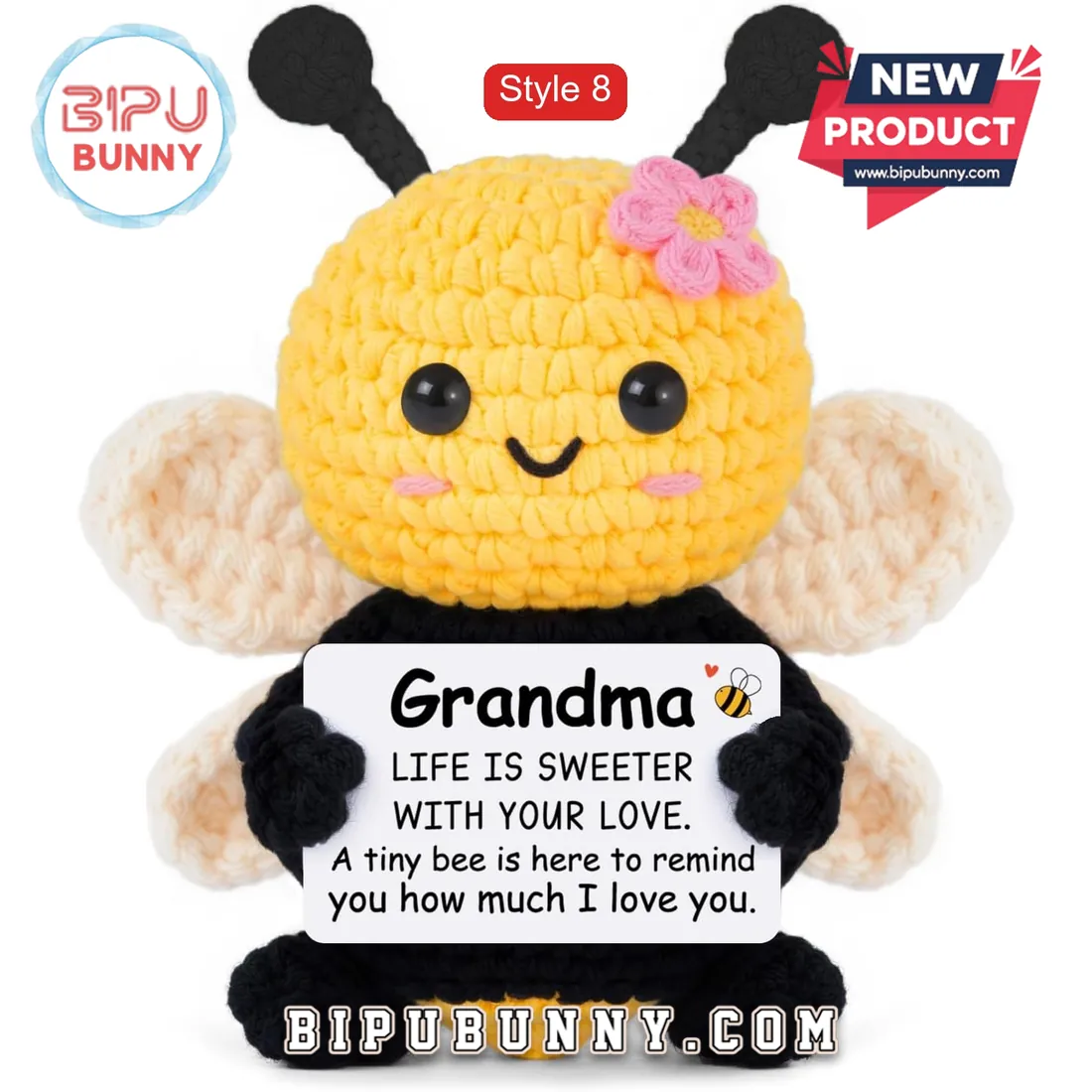 Handmade Crochet Bee Mama Affirmation Doll Handmade Crochet Bee Mama Affirmation Doll