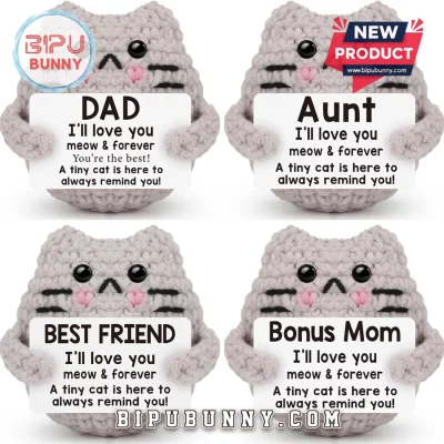 Handmade Crochet Cat Emotional Support Plush