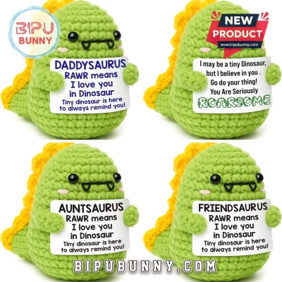 Handmade Crochet Dinosaur Teacher Appreciation Gift