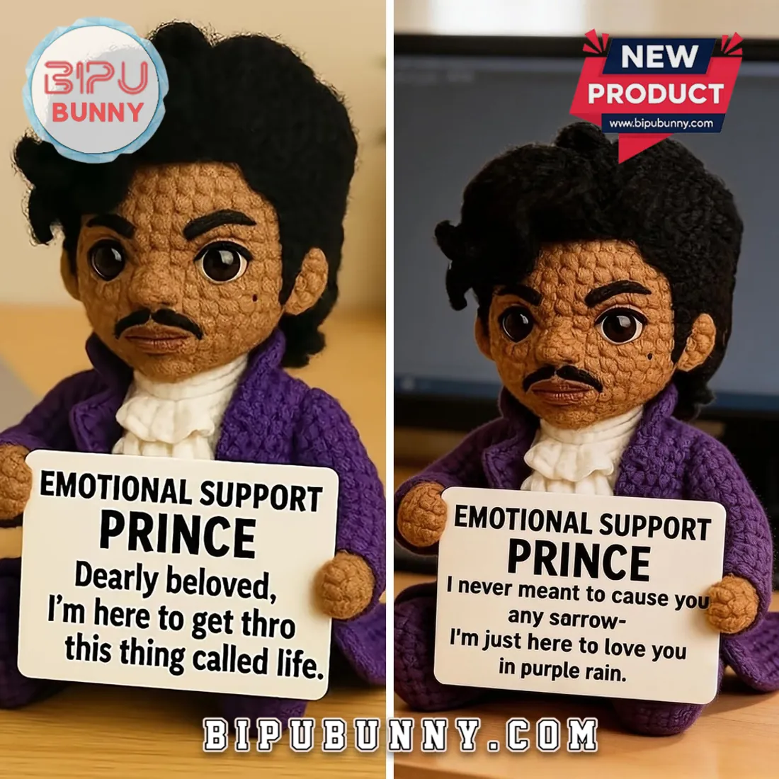 Handmade Crochet Prince Emotional Support Doll Handmade Crochet Prince Emotional Support Doll