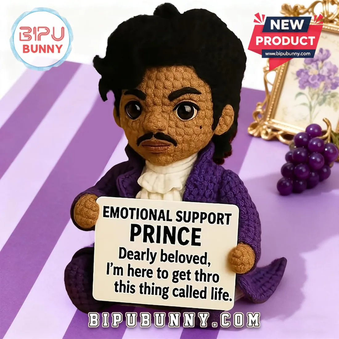 Handmade Crochet Prince Emotional Support Doll Handmade Crochet Prince Emotional Support Doll
