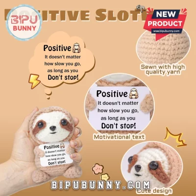 Handmade Crochet Sloth Emotional Support Stuffed Animal